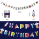Бумажная гирлянда "Happy Birthday" в стиле космос (01298) 01298 фото 1