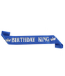Лента через плечо на день рождения мужчины "Birthday King" синяя