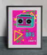 Постер для вечеринки "80s party" 2 размера (05087)