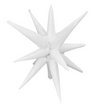 Новорічна повітряна фольгована куля 3D зірка біла 55 см (N349800)