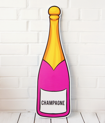 Большая декорация из пластика "Бутылка шампанского" (70х22 см.) 05070 фото