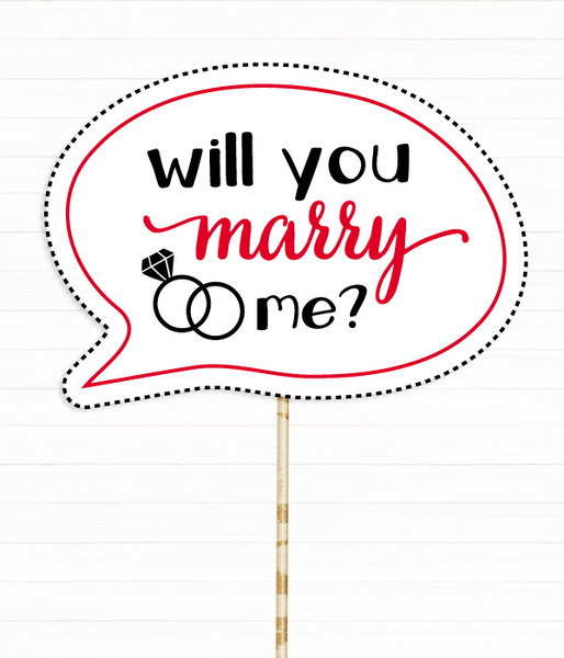 Табличка для фотосессии "Will you marry me?" (06138) 06138 фото