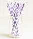 Бумажные трубочки "Lavender white stripes" (10 шт.) straws-51 фото 2