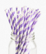 Бумажные трубочки "Lavender white stripes" (10 шт.) straws-51 фото 1