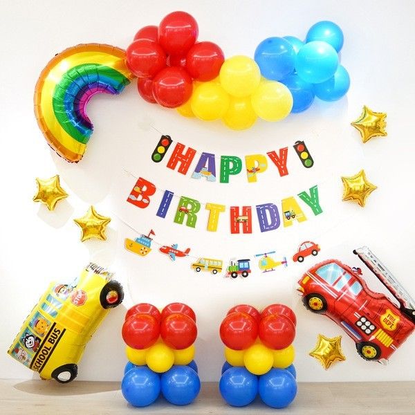 Набор гирлянд для дня рождения ребенка "Транспорт" (06132) 06132 фото