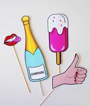 Набор фотобутафории "MY PARTY" (4 шт.) PR-001 фото