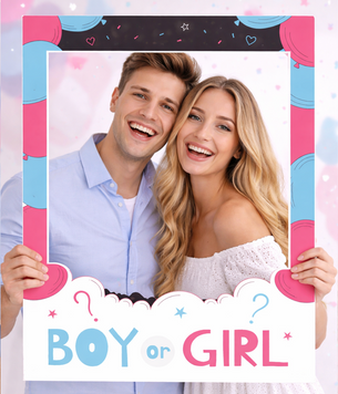 Рамка для фотосессии на Гендер Пати "BOY or GIRL" 80x60 cм (04920) 04920 фото