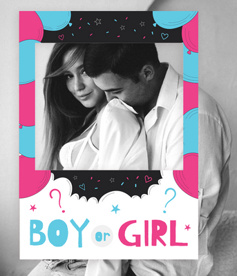 Рамка для фотосесії на Гендер Паті "BOY or GIRL" 80x60 см (04920) 04920 фото