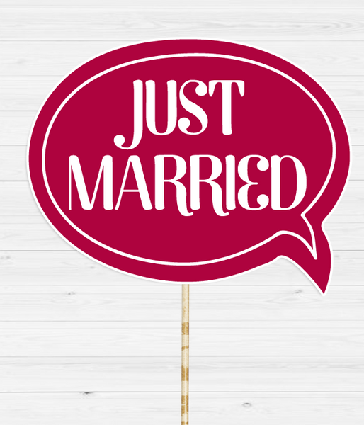 Табличка для фотосессии "Just married" 0654 фото