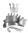 Бумажная корона серебряная (010071)