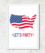 Постер для вечеринки в американском стиле 2 размера (01294)