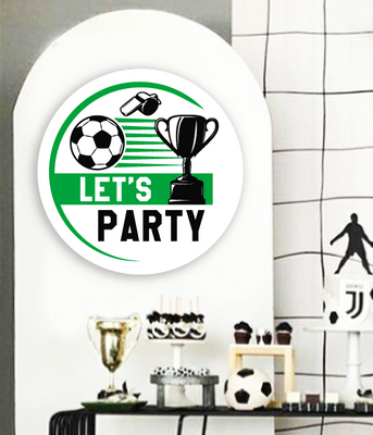 Табличка із пластику для футбольної вечірки "Let's Party" 45 см. (F70080) F70080 фото