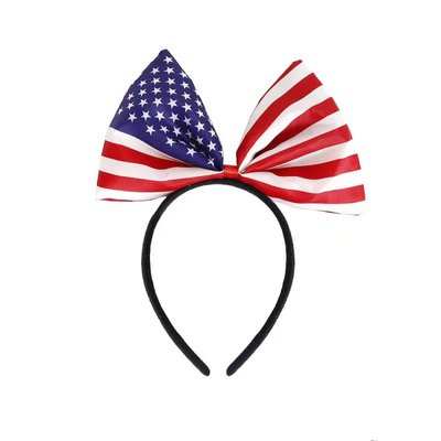 Аксесуар-обруч з бантом для американської вечірки "Прапор США" (AM2980) AM2980 фото