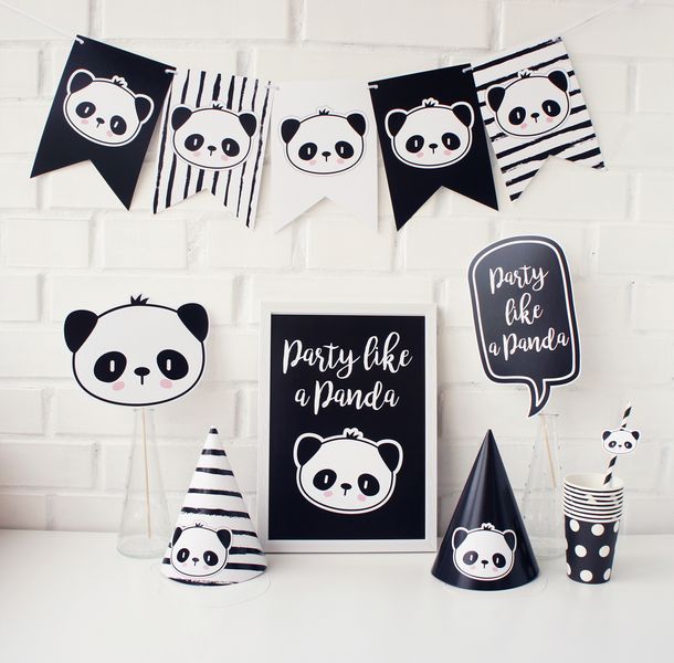 Постер "Party like a Panda" 2 размера (03077) 03077 (A3) фото