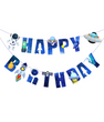 Гирлянда-буквы "Happy Birthday" в стиле космос (061341)