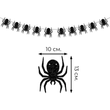Фигурная черная гирлянда на Хэллоуин "Пауки" 10 шт (H7044)