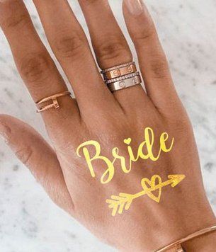 Флеш-татуировка на девичник "Bride" с сердечком (B227) B227 фото