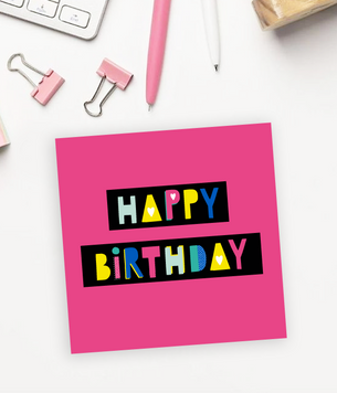 Креативная открытка на день рождения "Happy birthday" (039192) 039192 фото
