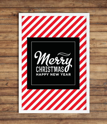 Новорічний постер "Merry Christmas and Happy New Year" (2 розміри) 02810 фото