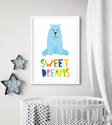 Постер для дитячої кімнати "Sweet dreams" 2 розміри (01779) 01779 фото
