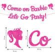 Бумажная гирлянда для праздника Барби Come on Barbie Let's go Party (B03915)