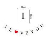 Гірлянда-прапорці I love you 12х15 см (VD-3475) VD-3475 фото