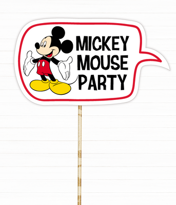 Табличка для фотосесії "MICKEY MOUSE PARTY" (03925) 03925 фото