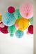Бумажные шарики-соты для украшения праздника "Lime" (20 см.) 02949 фото 2