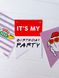 Бумажная гирлянда для вечеринки в стиле сериала Друзья "Happy Birthday" 12 флажов (F3315) F3315 фото 4