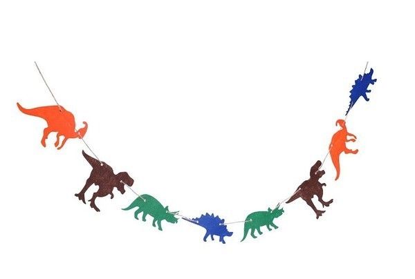 Фигурная гирлянда "Динозавры" из фетра 8 шт (D331) D331 фото