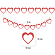 Гирлянда-сердечки большие из фетра на День Влюбленных 18 см 12 шт (VD-00970)