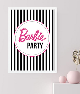 Постер "Barbie Party" 2 розміри без рамки (02889) 02889 фото