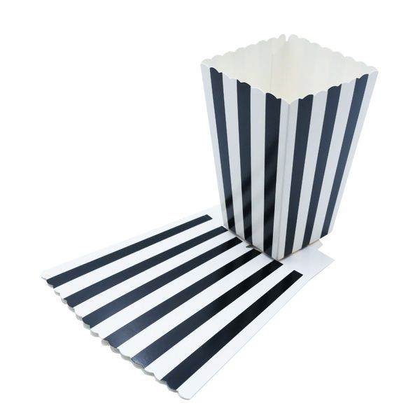 Коробочка для попкорна "Black stripes" 1 шт (50-034) 50-034 фото