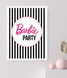 Постер "Barbie Party" 2 размера без рамки (02889) 02889 фото 1