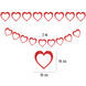 Гирлянда-сердечки большие из фетра на День Влюбленных 18 см 12 шт (VD-00970) VD-00970 фото 1