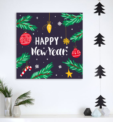 Новогодняя табличка для украшения интерьера дома "Happy New Year" (04149) 04149 фото