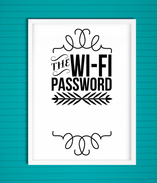 Постер-пароль для wi-fi 099 фото