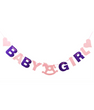 Гірлянда з фетру на Baby Shower "BABY GIRL" 11 елементів (L1032)