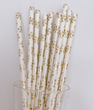 Новорічні паперові трубочки із золотими сніжинками 10 шт (0745077)