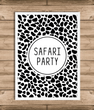 Постер в стиле сафари "Safari Party" 2 размера без рамки (S502) S502 (А3) фото