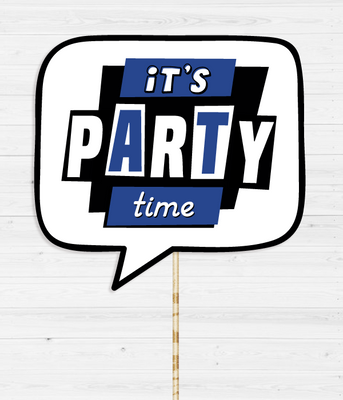 Фотобутафория-табличка для фотосессии "It&#39;s Party time" 02783 фото