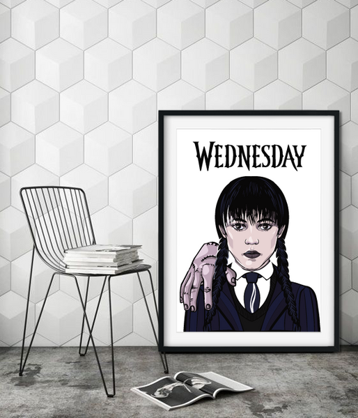 Постер для праздника с Уэнсдей Аддамс "Wednesday Addams" 2 размера (WDN4110) WDN4110 (A3) фото