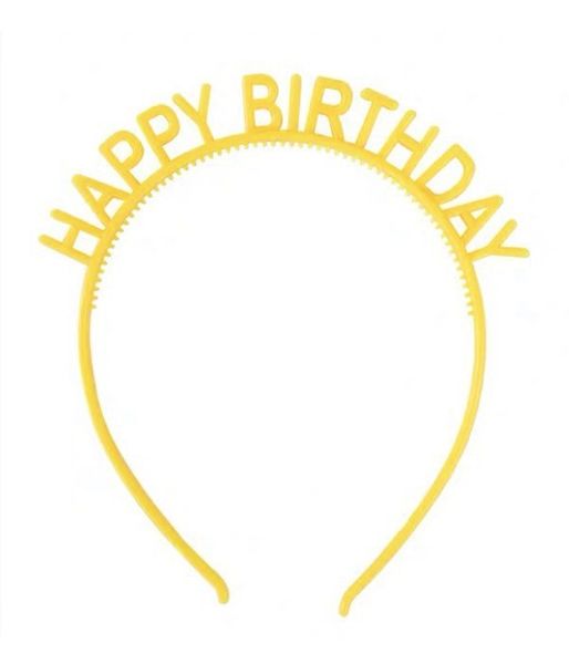Аксессуар для волос-обруч "Happy Birthday" (желтый) 2020-31 фото