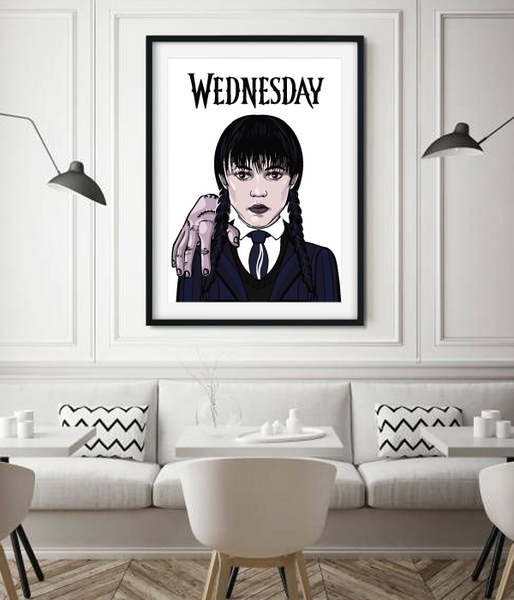 Постер для праздника с Уэнсдей Аддамс "Wednesday Addams" 2 размера (WDN4110) WDN4110 (A3) фото