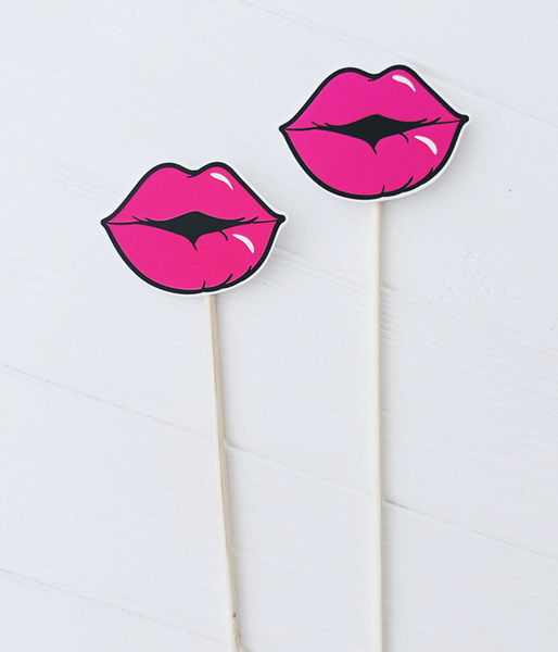 Аксессуар-губы для фотосессии розовые 1 шт (03026) 03026 фото