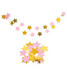 Бумажная гирлянда "Розовые и золотые звезды" 2 метра (M4020) M4020 фото 1