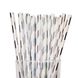 Бумажные трубочки "Silver white stripes" (10 шт.) straws-55 фото 1