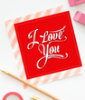 Открытка на день влюбленных "I love you" (02885)