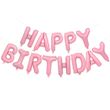 Фольговані повітряні кулі-напис Happy Birthday рожеві літери 40 см (B342023)