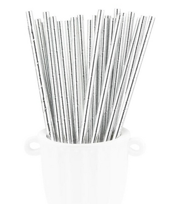 Паперові трубочки "Silver" (10 шт.) straws-48 фото